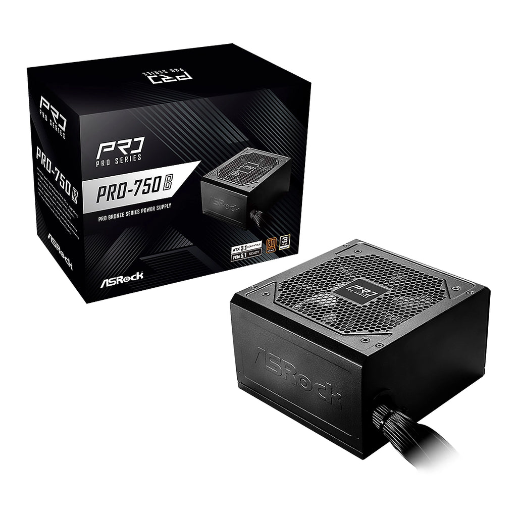 🔥 ASRock Pro Series 750W PRO-750B – 80 Plus Bronze