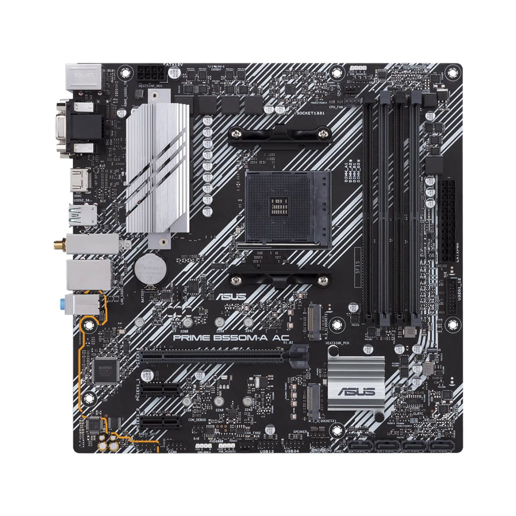 🔥 ASUS PRIME B550M-A AC (AM4 – WiFi + DDR4)