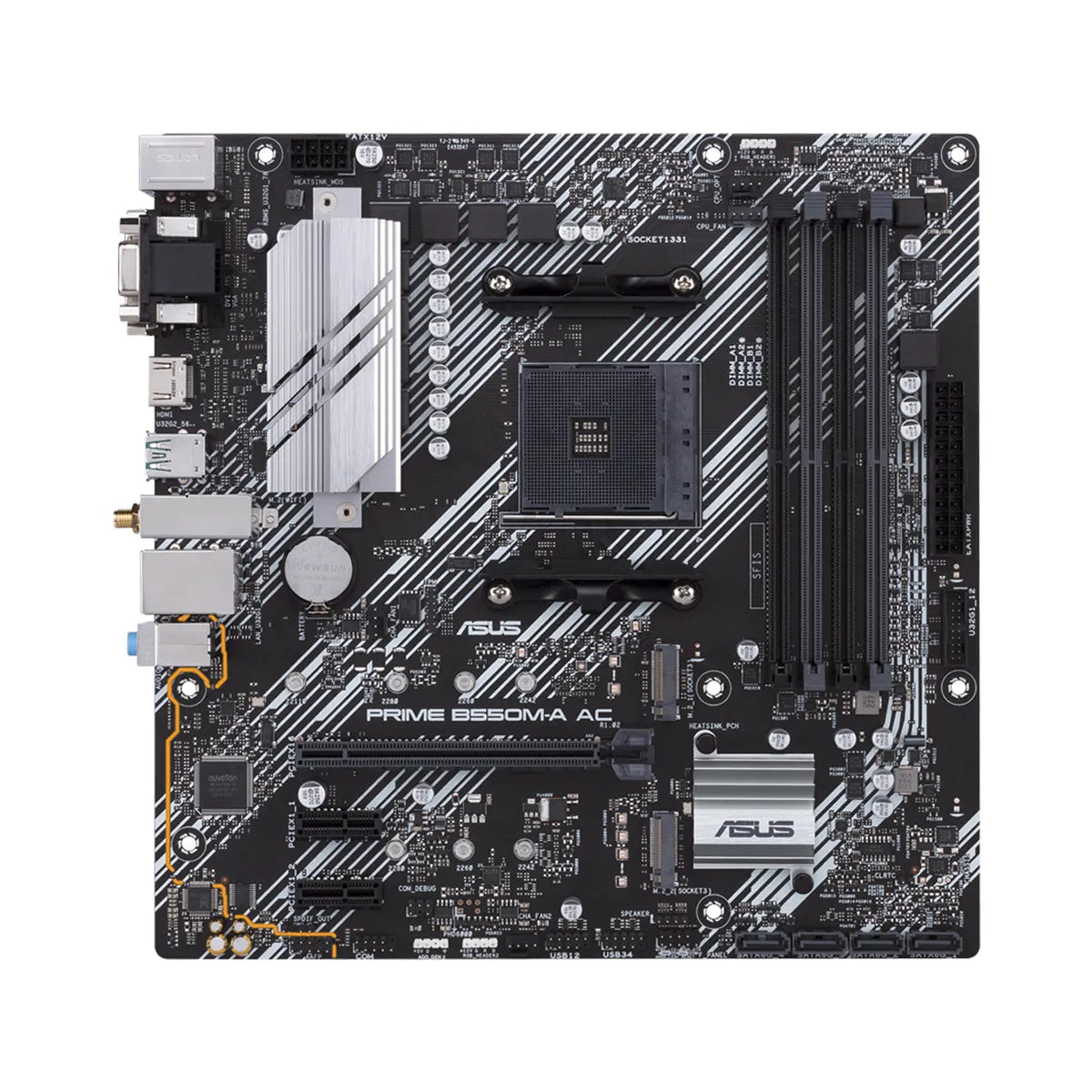 🔥 ASUS PRIME B550M-A AC (AM4 – WiFi + DDR4)